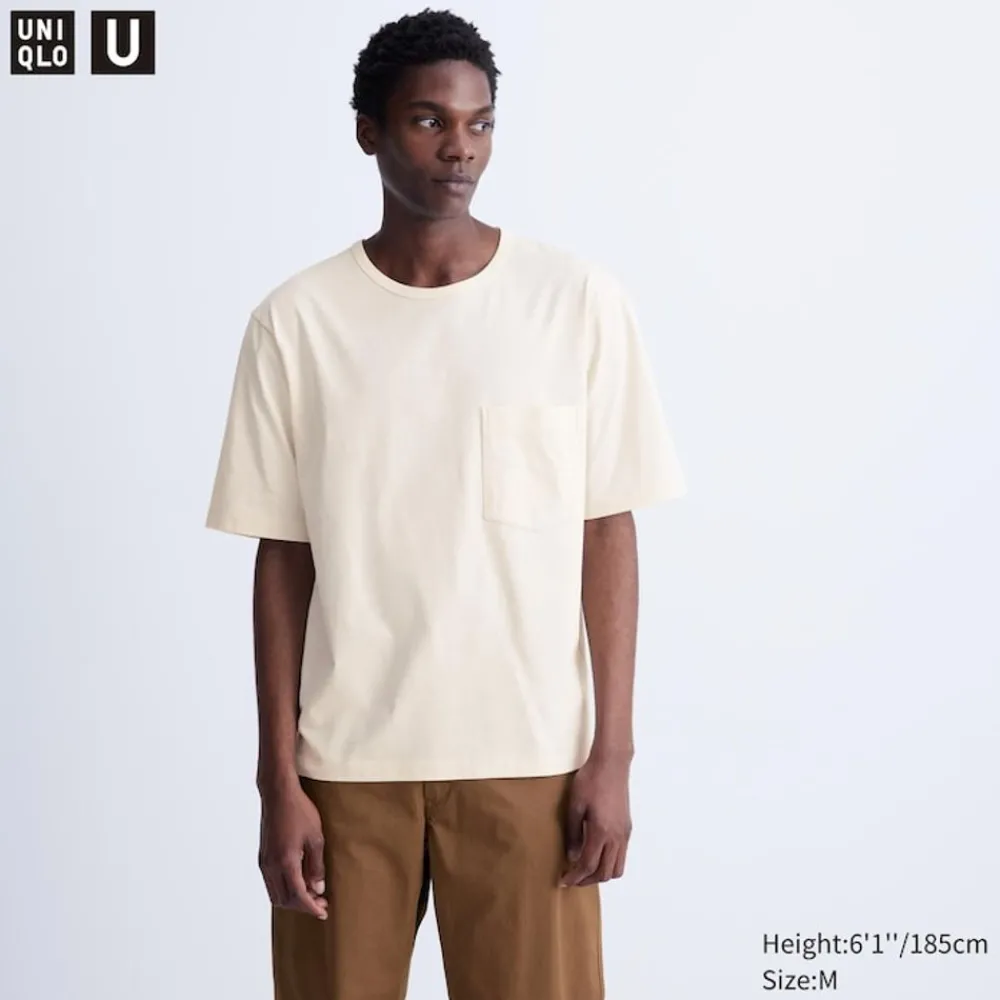 T-Shirts & Oberteile*UNIQLO Airism Baumwolle Halbarm T-Shirt (Relaxed Fit)
