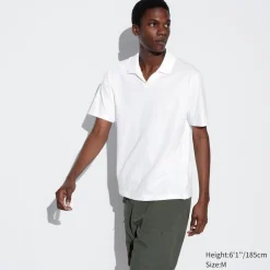 Poloshirts*UNIQLO Airism Baumwolle Jersey Poloshirt Mit Skipperkragen