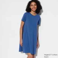 Kleider, Jumpsuits & Overalls*UNIQLO Airism Baumwolle Kurzarm Minikleid