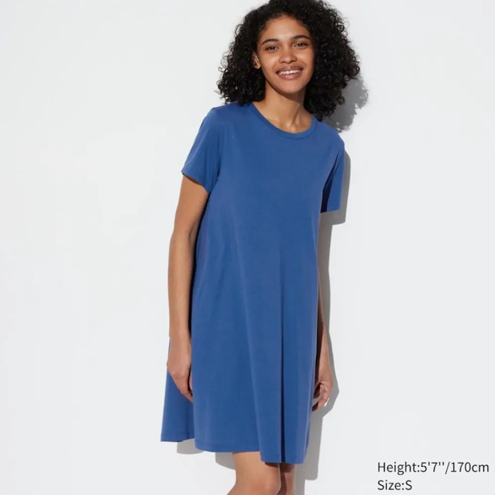 Kleider, Jumpsuits & Overalls*UNIQLO Airism Baumwolle Kurzarm Minikleid