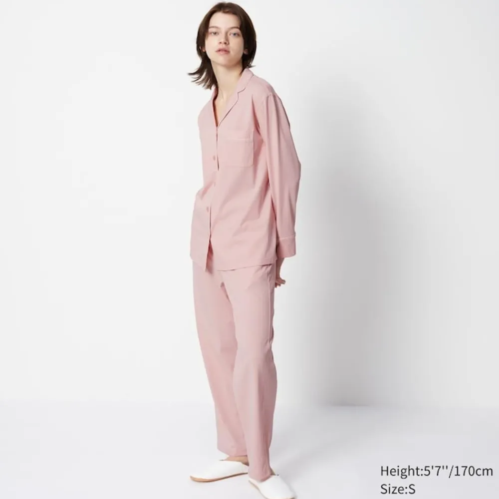 Loungewear & Pyjamas*UNIQLO Airism Baumwolle Langarm Pyjama