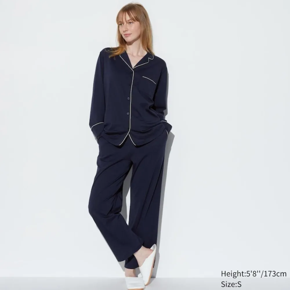 Loungewear & Pyjamas*UNIQLO Airism Baumwolle Langarm Pyjama