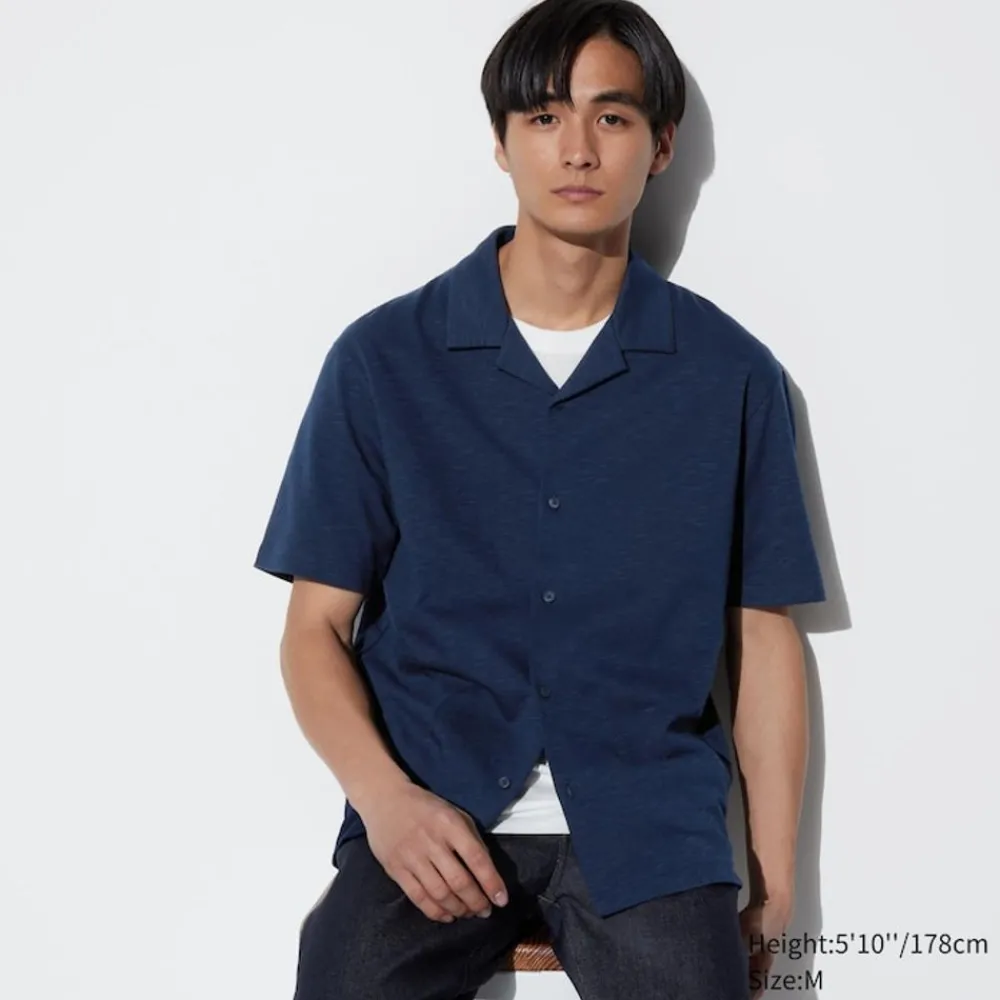 Poloshirts*UNIQLO Airism Baumwolle Poloshirt Mit Knopfleiste Und Offenem Kragen