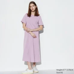 Kleider, Jumpsuits & Overalls*UNIQLO Airism Baumwolle T-Shirt-Kleid