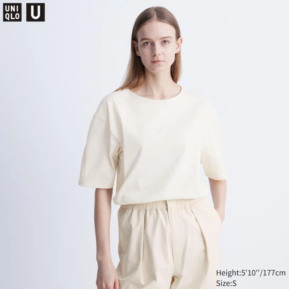 T-Shirts & Oberteile*UNIQLO Airism Baumwolle T-Shirt (Relaxed Fit)