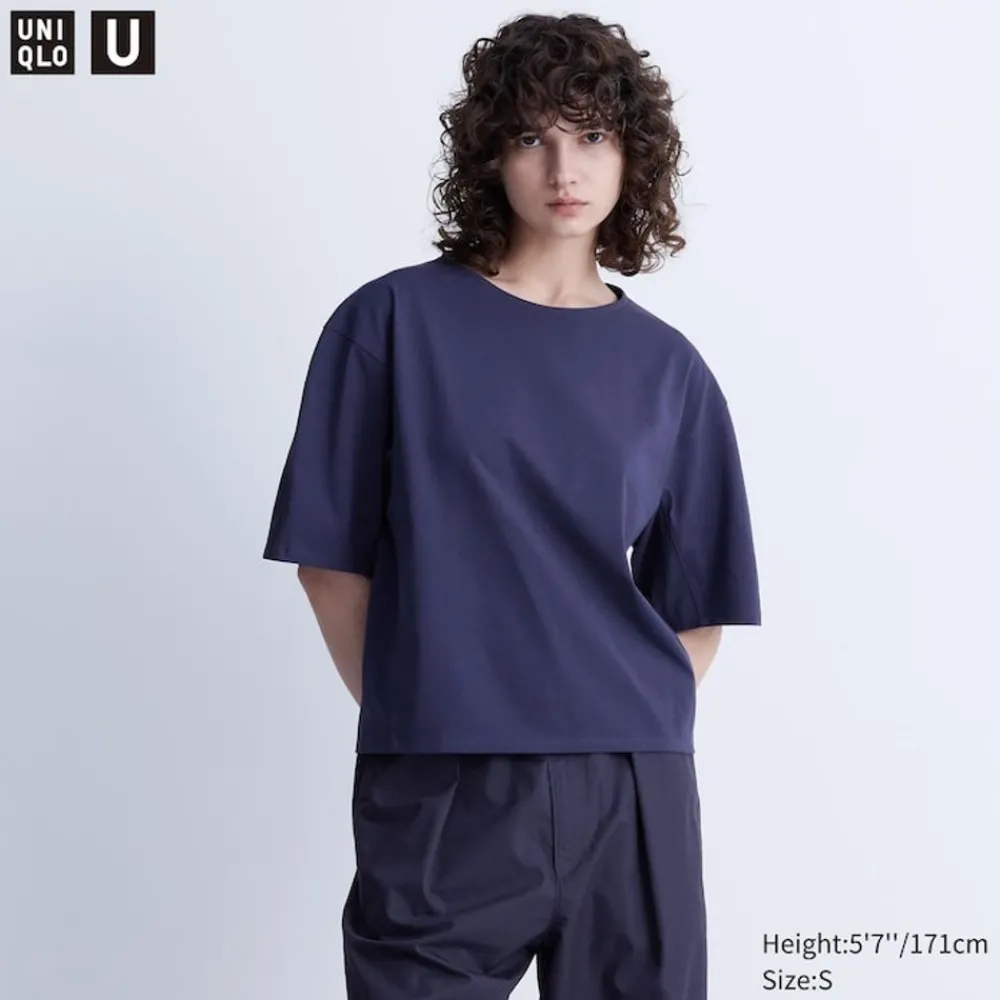 T-Shirts & Oberteile*UNIQLO Airism Baumwolle T-Shirt (Relaxed Fit)