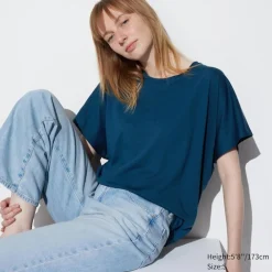 T-Shirts & Oberteile*UNIQLO Airism Drape T-Shirt