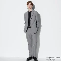 Hosen, Chinos & Jogginghosen*UNIQLO Airsense Hose (Hahnentritt) Grau