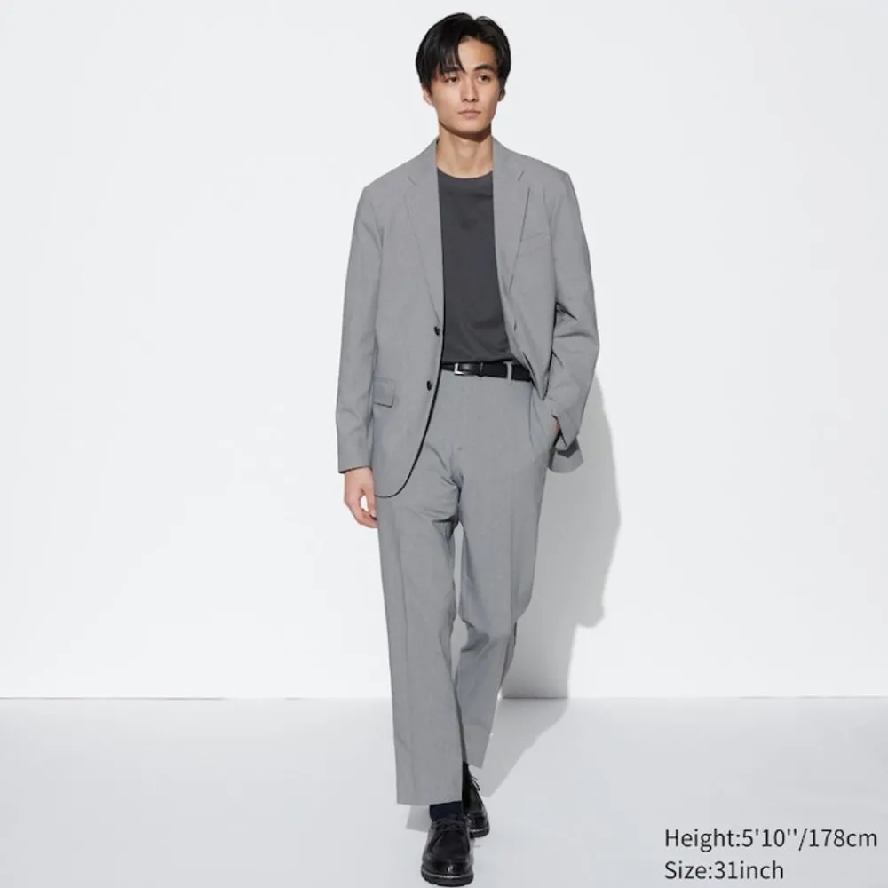 Hosen, Chinos & Jogginghosen*UNIQLO Airsense Hose (Hahnentritt, Lang) Grau