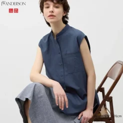 Hemden & Blusen*UNIQLO Armellose Leinenmix Bluse
