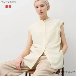Hemden & Blusen*UNIQLO Armellose Leinenmix Bluse
