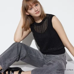 Pullover & Strickjacken*UNIQLO Armelloser Mesh Pullover