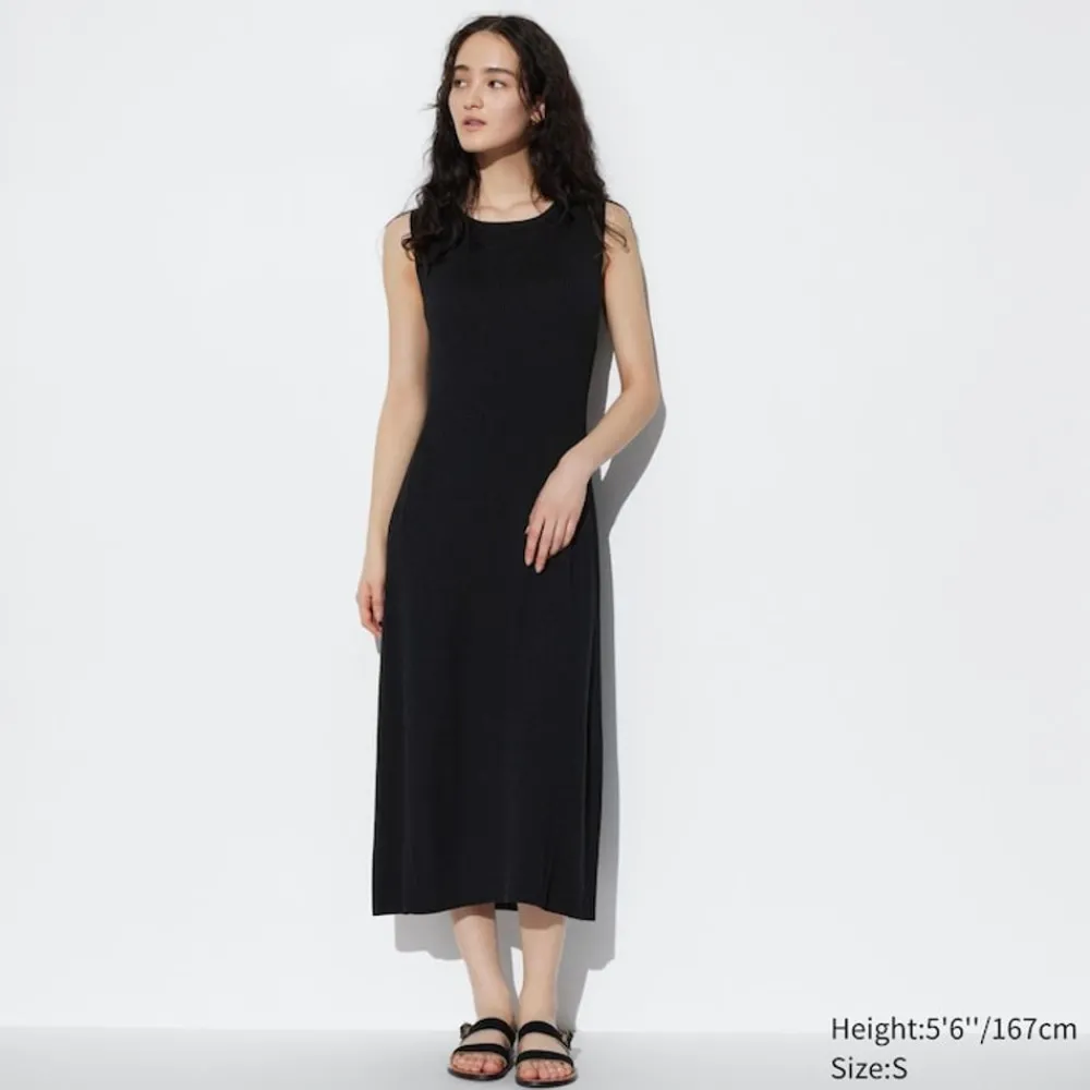 Kleider, Jumpsuits & Overalls*UNIQLO Armelloses Baumwollmix Strickkleid