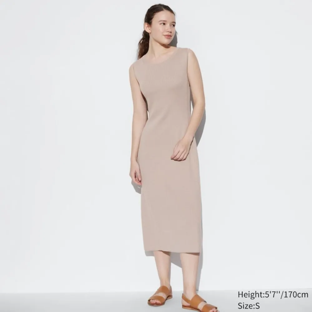 Kleider, Jumpsuits & Overalls*UNIQLO Armelloses Baumwollmix Strickkleid