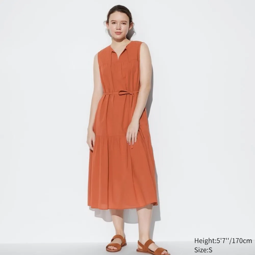 Kleider, Jumpsuits & Overalls*UNIQLO Armelloses Leichtes Baumwolle Kleid