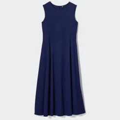 Kleider, Jumpsuits & Overalls*UNIQLO Armelloses Ultra Stretch Airism Kleid Dunkelblau