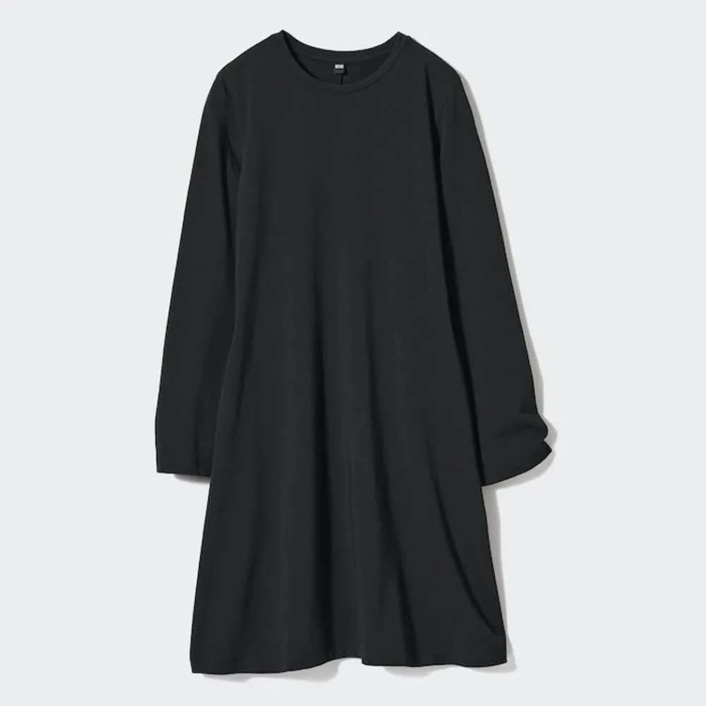 Kleider, Jumpsuits & Overalls*UNIQLO Ausgestelltes Baumwollmix Langarm Minikleid