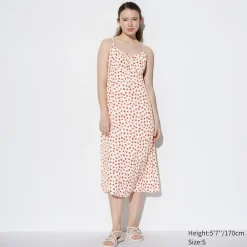 Kleider, Jumpsuits & Overalls*UNIQLO Ausgestelltes Gemustertes Tragerkleid