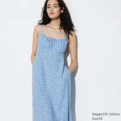 Kleider, Jumpsuits & Overalls*UNIQLO Ausgestelltes Gemustertes Tragerkleid