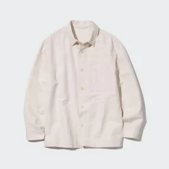 Hemdjacken & Shirtjacken*UNIQLO Baumwolle Leinen Hemdjacke