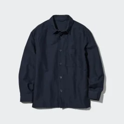 Hemdjacken & Shirtjacken*UNIQLO Baumwolle Leinen Hemdjacke