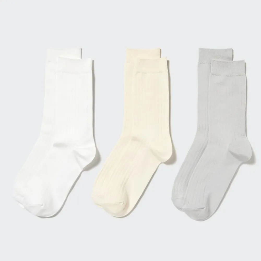 Socken, Strumpfhosen & Leggings*UNIQLO Breitgerippte Socken (3 Paar)