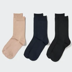 Socken, Strumpfhosen & Leggings*UNIQLO Breitgerippte Socken (3 Paar)