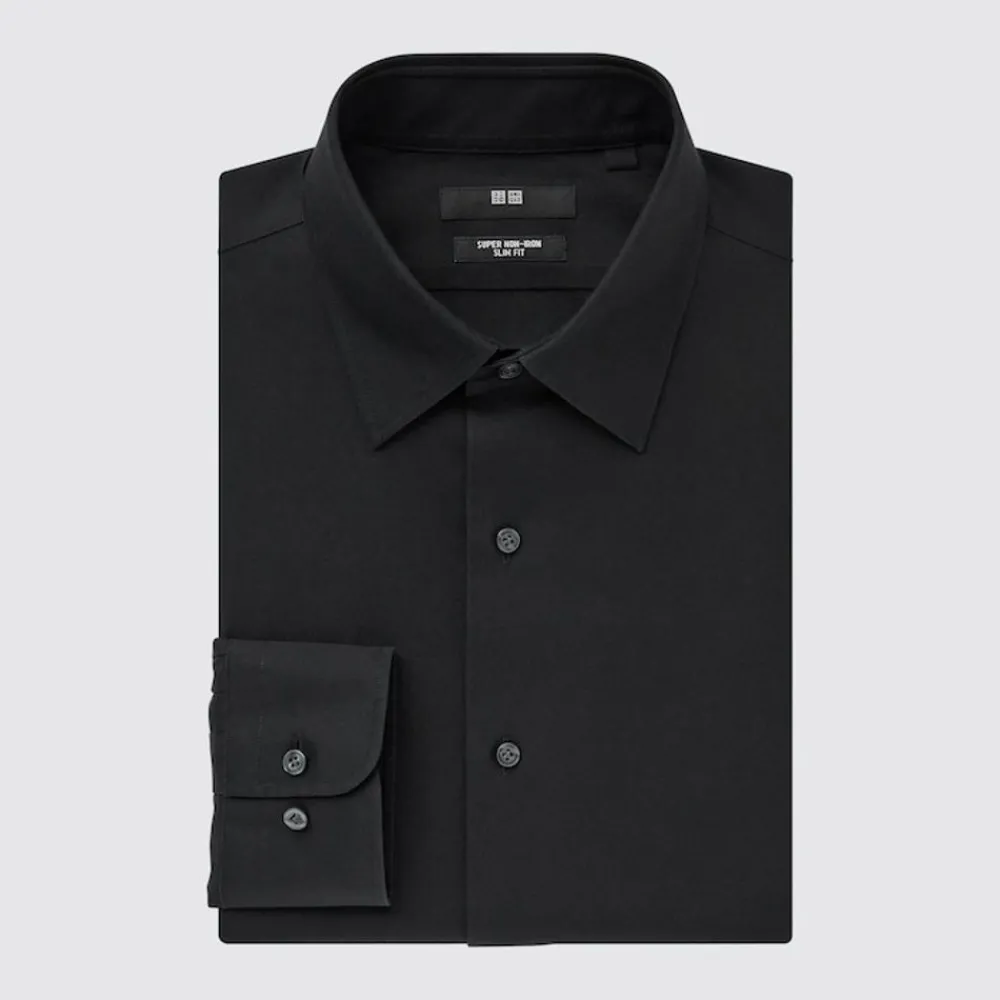 Hemden*UNIQLO Bugelfreies Langarm Hemd (Slim Fit)