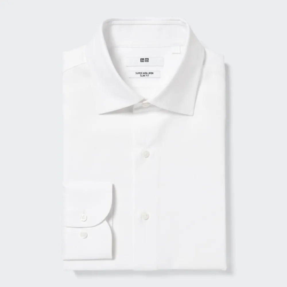 Hemden*UNIQLO Bugelfreies Langarm Hemd (Slim Fit)