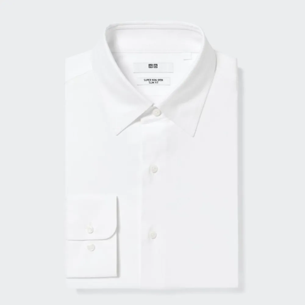 Hemden*UNIQLO Bugelfreies Langarm Hemd (Slim Fit)
