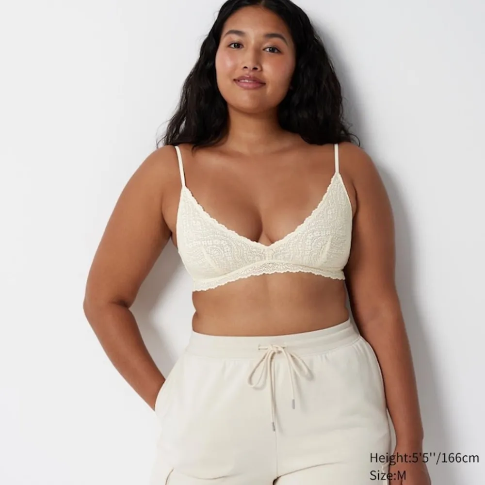 Bhs & Unterwäsche*UNIQLO Bugelloser Bh Ohne Cups Mit Spitze
