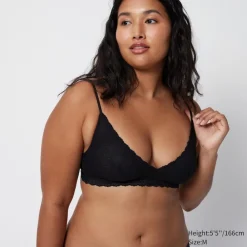 Bhs & Unterwäsche*UNIQLO Bugelloser Bh Ohne Cups Mit Spitze