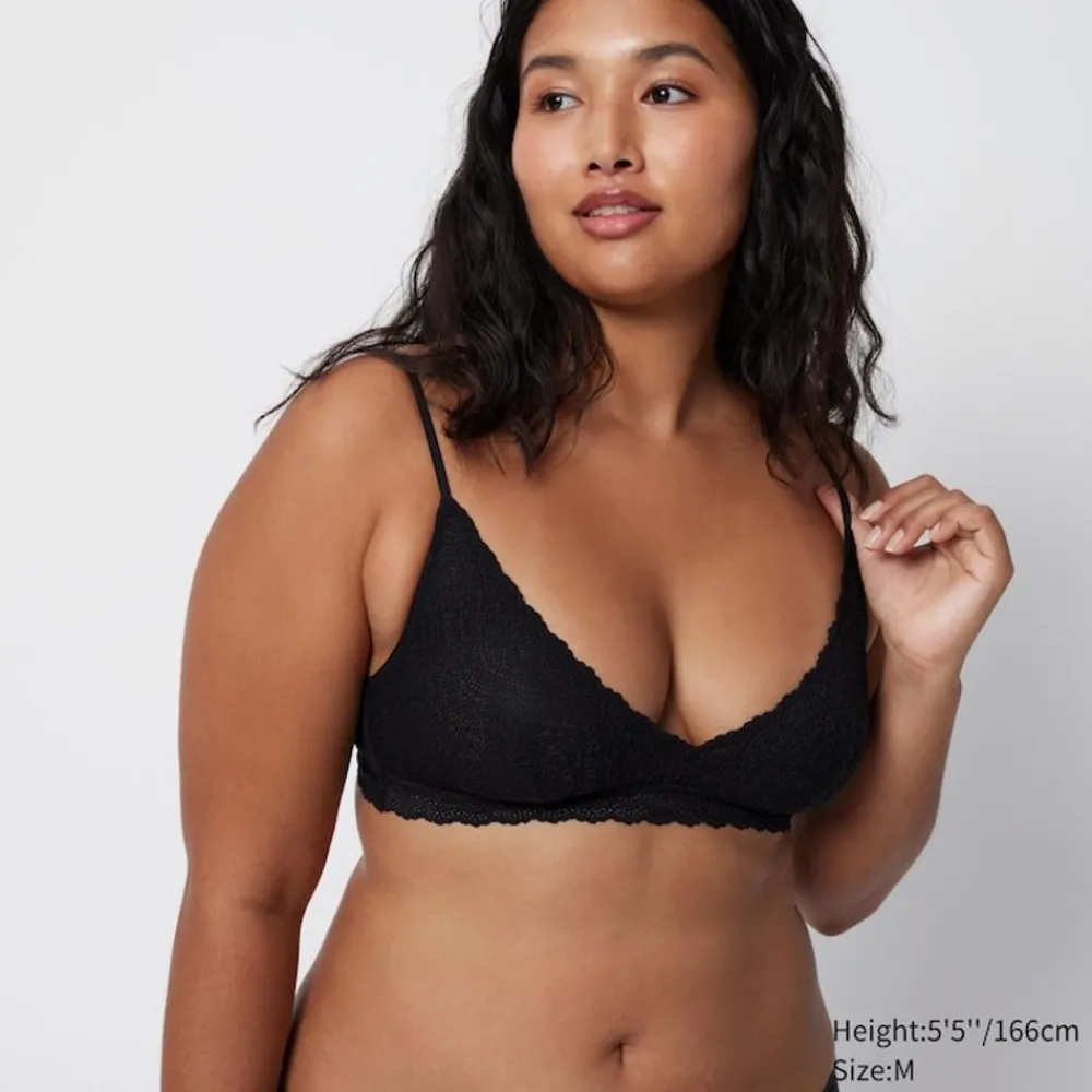 Bhs & Unterwäsche*UNIQLO Bugelloser Bh Ohne Cups Mit Spitze