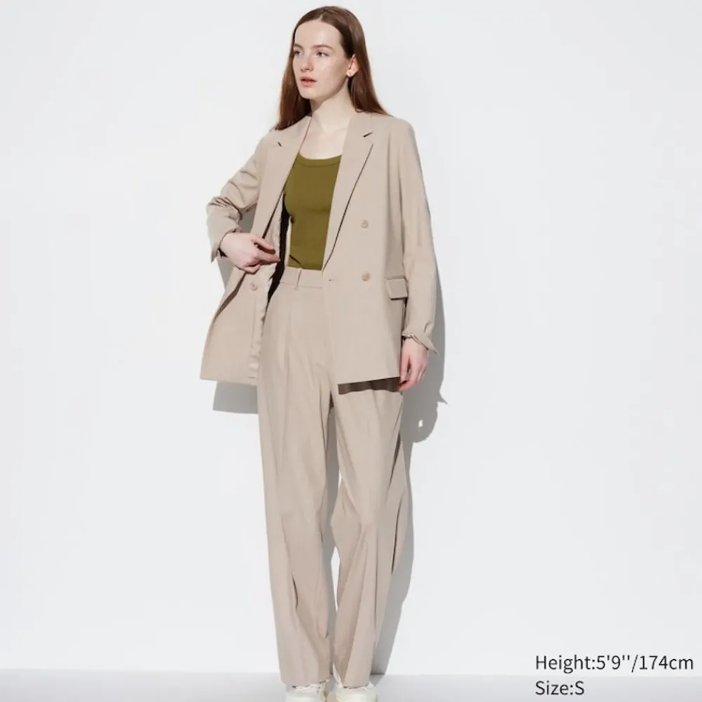 Hosen, Leggings & Jogginghosen*UNIQLO Bundfaltenhose (Wide Fit, Lang)