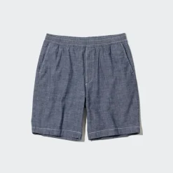 Shorts*UNIQLO Chambray Stretch Easy Shorts Blau