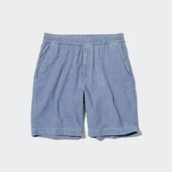 Loungewear & Pyjamas*UNIQLO Chambray Stretch Easy Shorts Blau