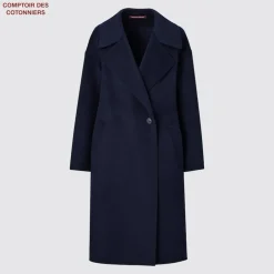 Mäntel, Jacken, Parka & Westen*UNIQLO Comptoir Des Cotonniers Langer Woll Mäntel Dunkelblau