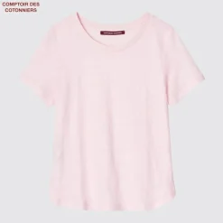 T-Shirts & Oberteile*UNIQLO Comptoir Des Cotonniers Leinen T-Shirt Pink