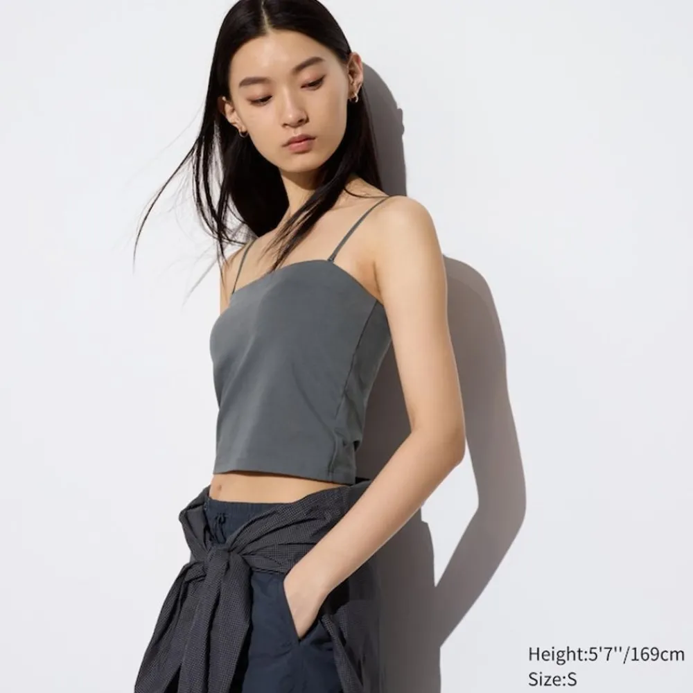 Bh-Tops, Tanktops & Trägertops*UNIQLO Cropped Airism Bh-Schlauchtop