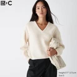 Pullover & Strickjacken*UNIQLO Cropped Pullover Mit V-Ausschnitt
