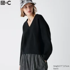 Pullover & Strickjacken*UNIQLO Cropped Pullover Mit V-Ausschnitt