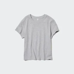 T-Shirts & Oberteile*UNIQLO Cropped T-Shirt Grau