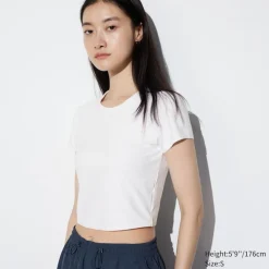 T-Shirts & Oberteile*UNIQLO Cropped Ultra Stretch Airism T-Shirt