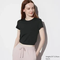 T-Shirts & Oberteile*UNIQLO Cropped Ultra Stretch Airism T-Shirt