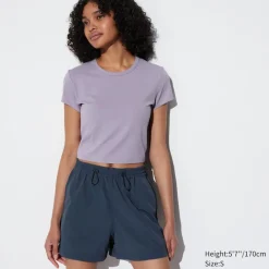 T-Shirts & Oberteile*UNIQLO Cropped Ultra Stretch Airism T-Shirt