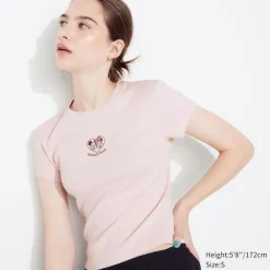 T-Shirts & Oberteile*UNIQLO Disney Collection Ut Bedrucktes Cropped T-Shirt Pink