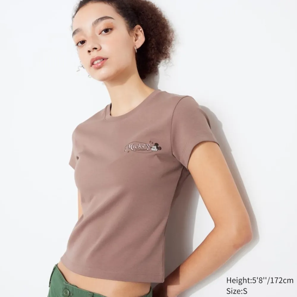 T-Shirts & Oberteile*UNIQLO Disney Collection Ut Bedrucktes Cropped T-Shirt Braun