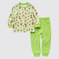 Pyjamas*UNIQLO Disney Kidea Ut Bedruckter Langarm Pyjama Hellgrun