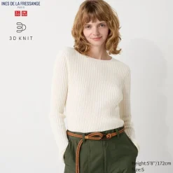 Pullover & Strickjacken*UNIQLO 3D Knit Nahtloser Gerippter Pullover