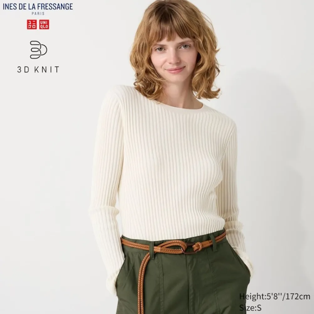 Pullover & Strickjacken*UNIQLO 3D Knit Nahtloser Gerippter Pullover
